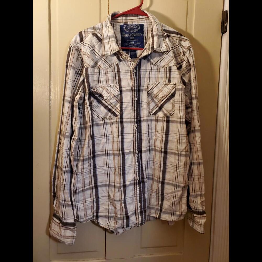 Authentic Durable goods Supply Western Pearl Buttonsnap Xl